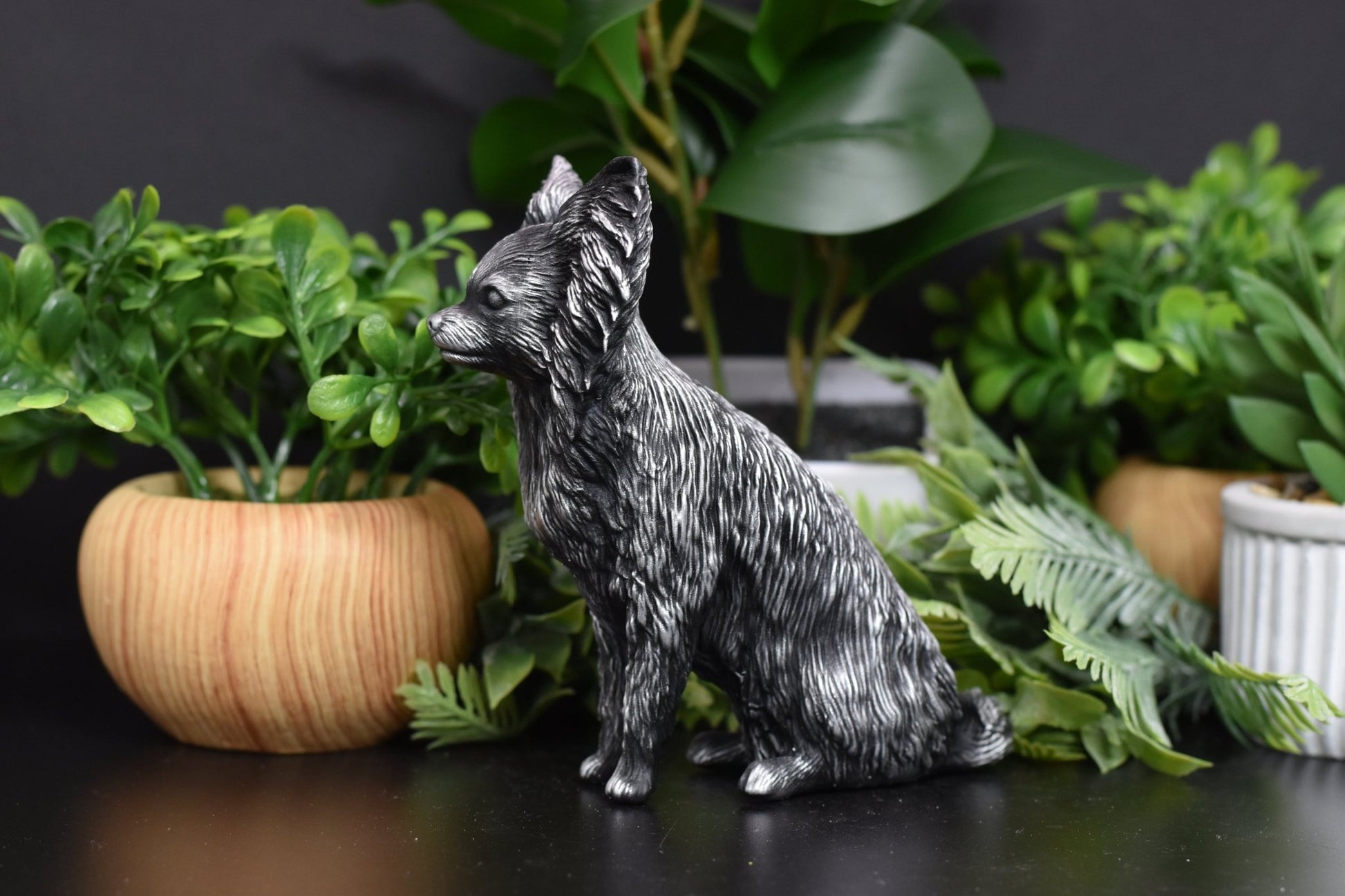 Papillon Sitting Statue - Furever Figures