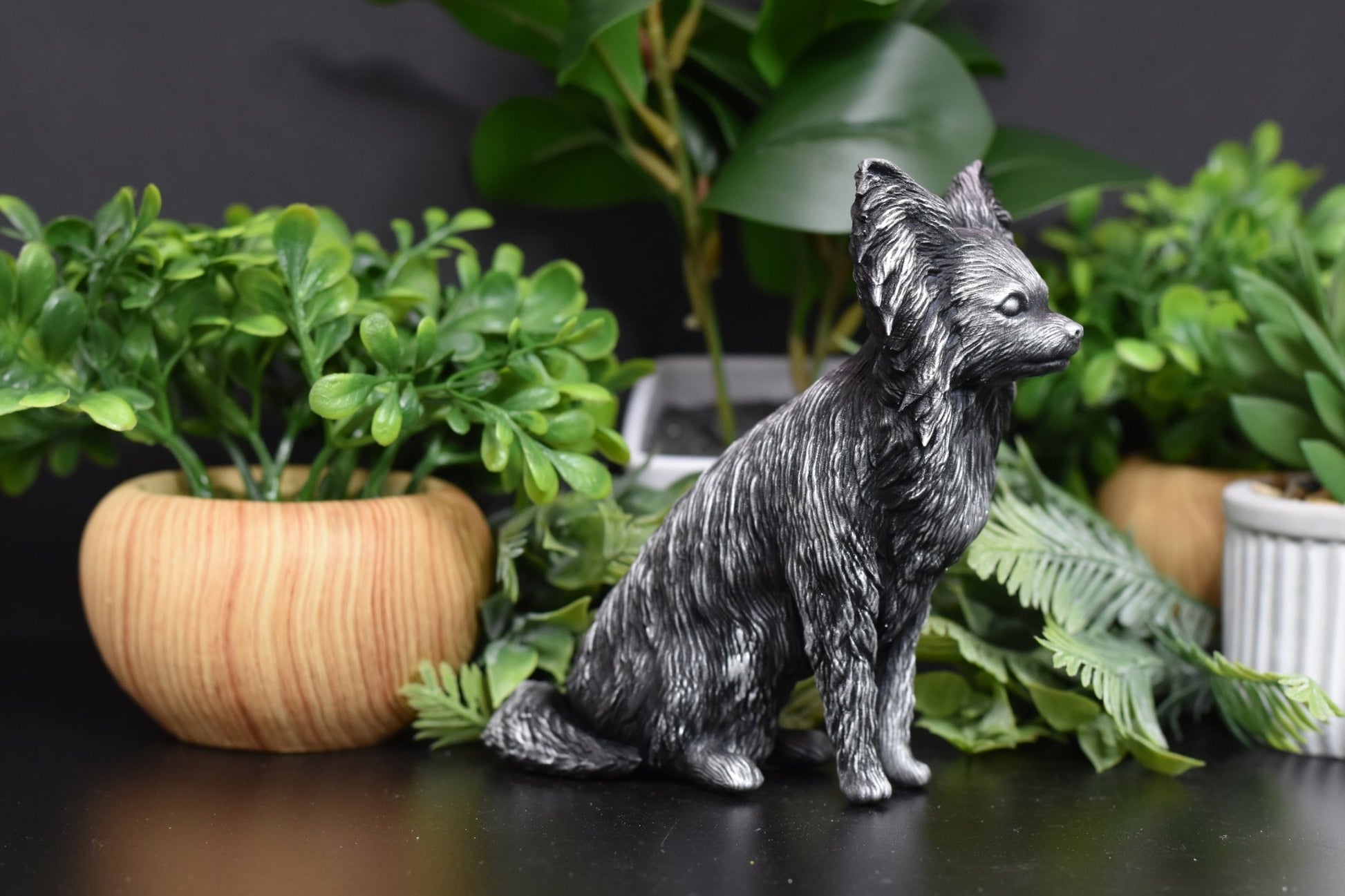 Papillon Sitting Statue - Furever Figures