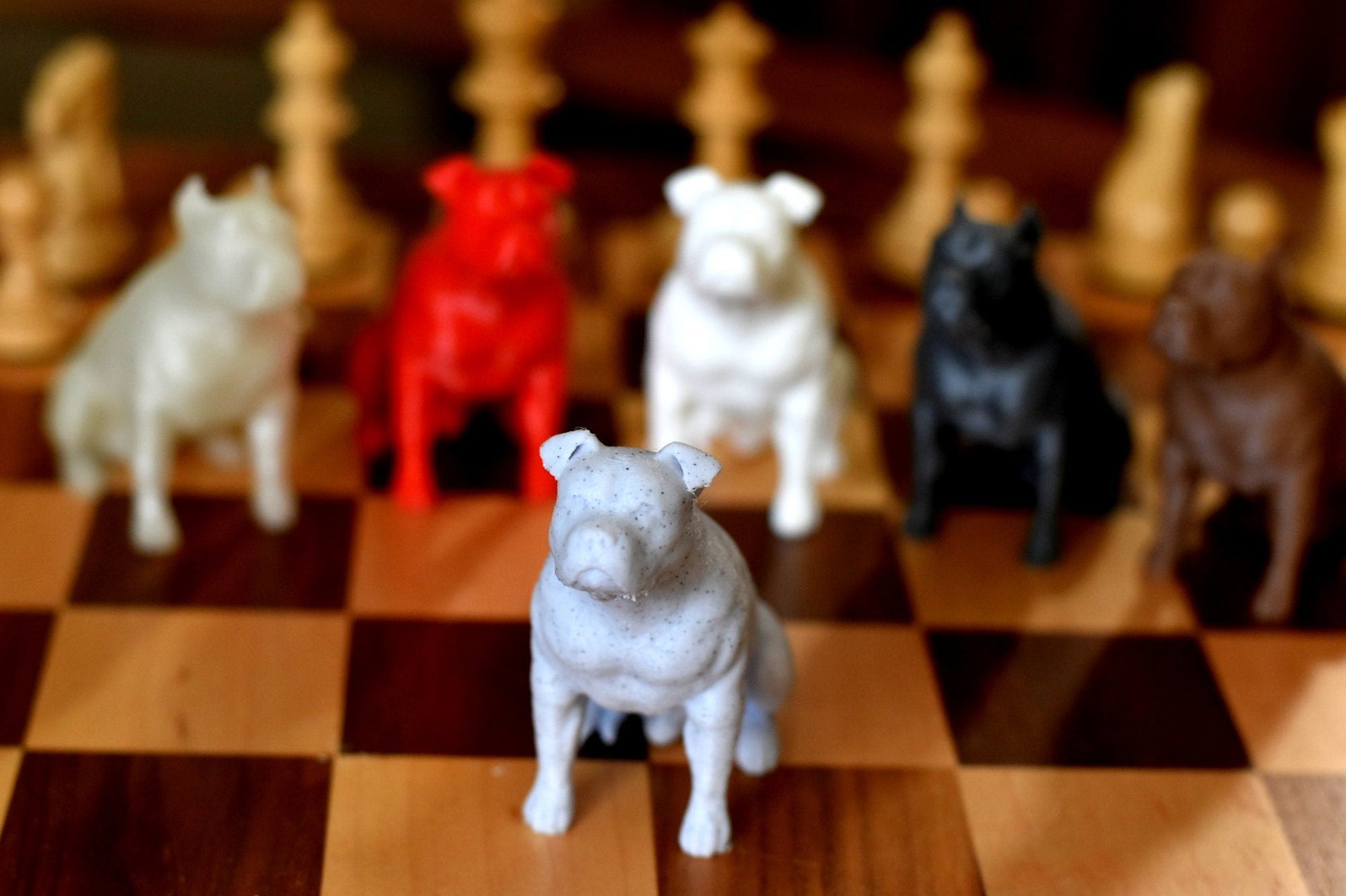 Pit Bull Sitting Statue - Furever Figures