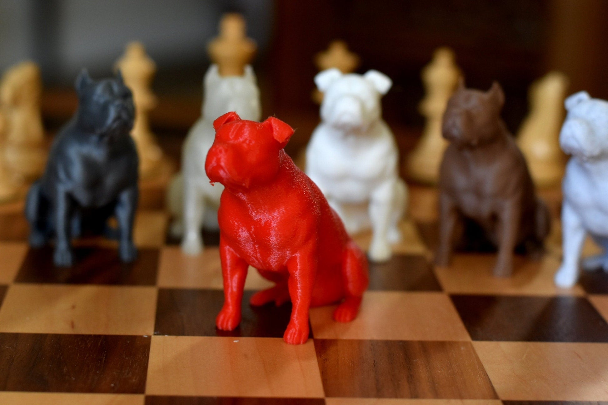 Pit Bull Sitting Statue - Furever Figures