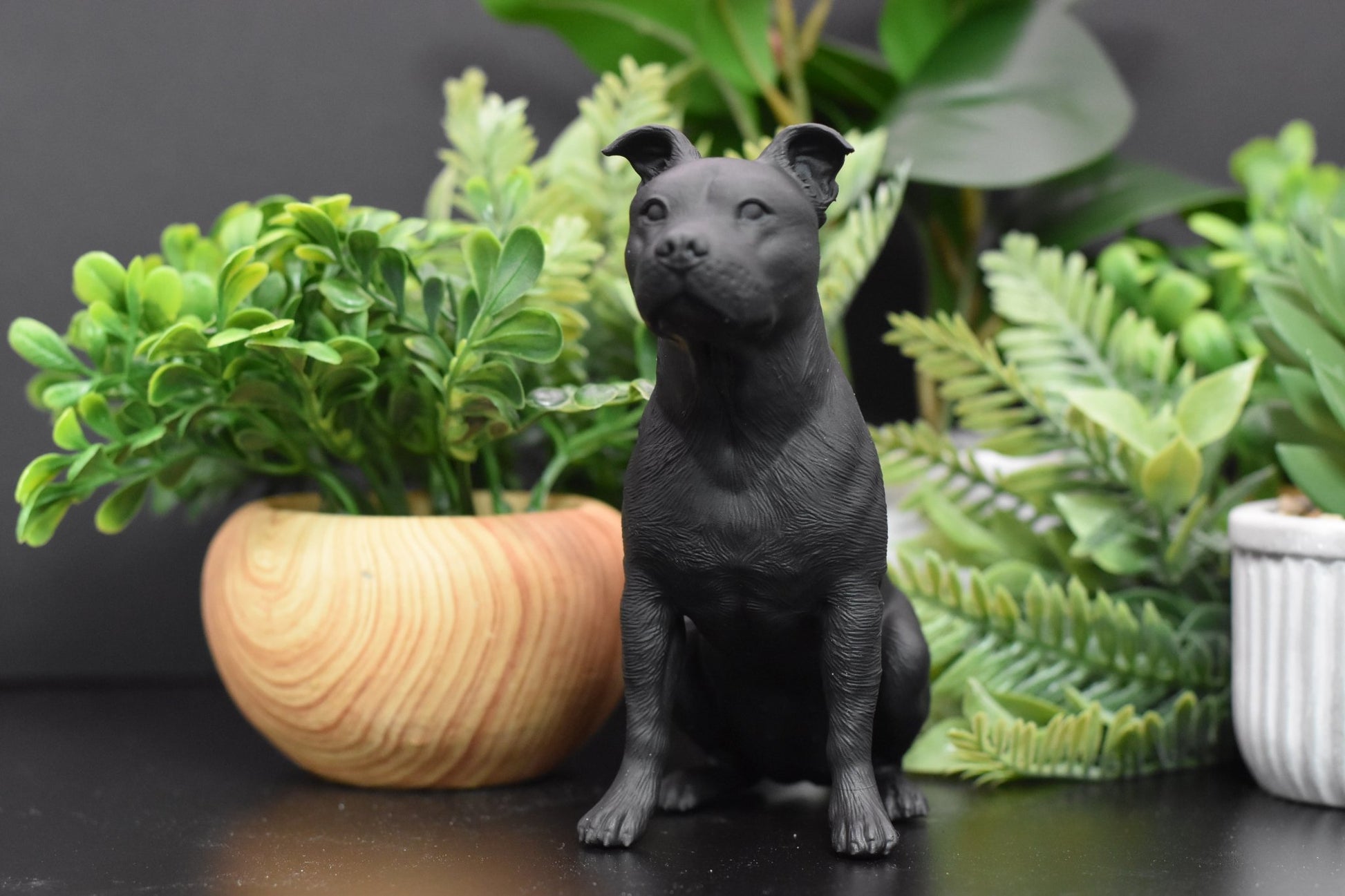 Staffordshire Bull Terrier Sitting Statue - Furever Figures